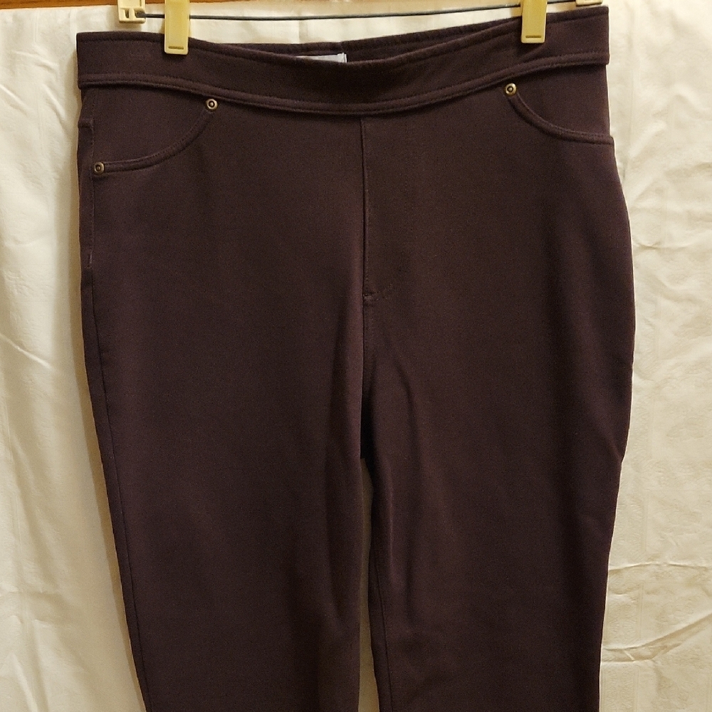 Susan Graver Dark Brown Knit Pants